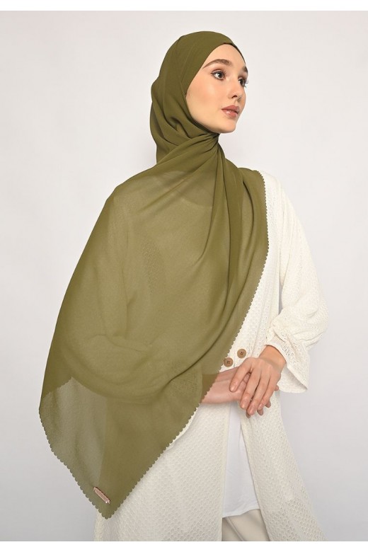 Pasmina Instan Lasercut Cerutti Olive